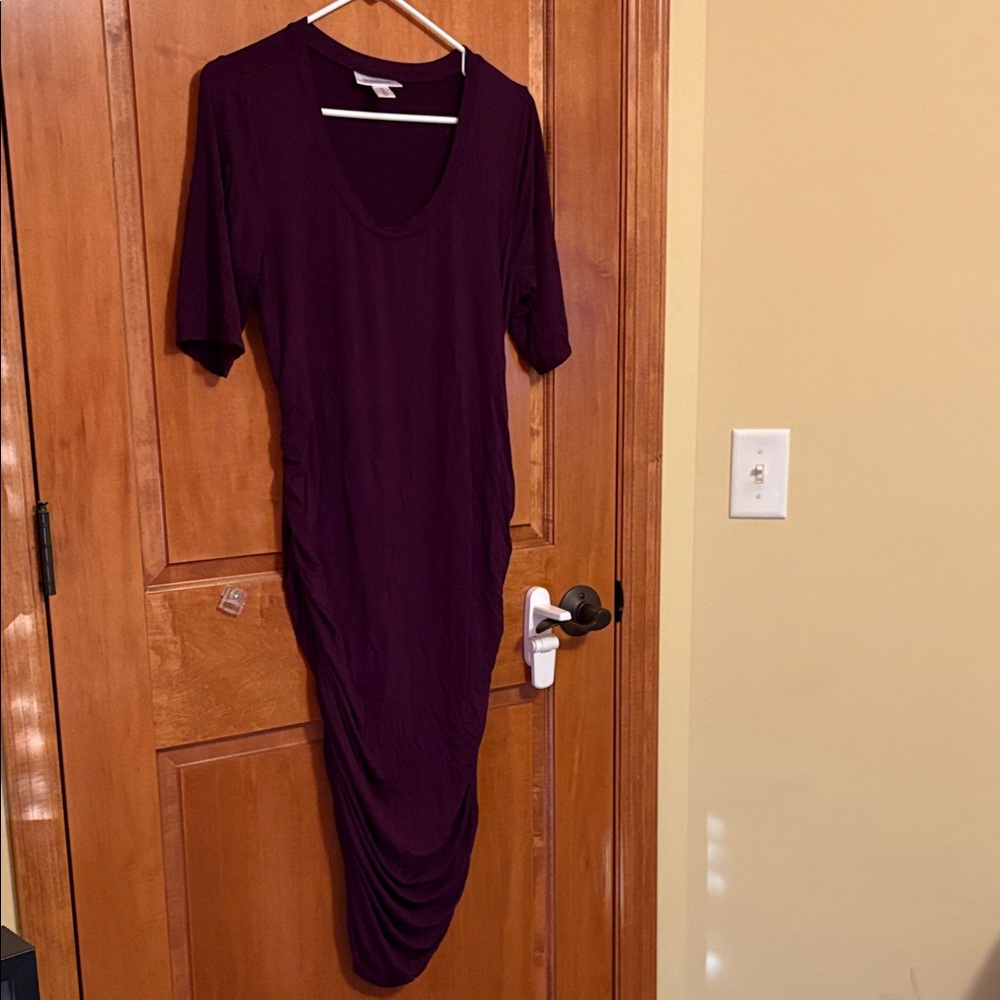 Elegant Plum Maternity Dress